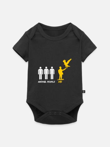 Falknerei Ornithologie Geschenk - Baby Premium Kurzarmbody - Schwarz