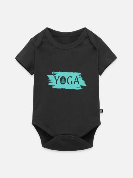 Yoga - Baby Premium Kurzarmbody - Schwarz