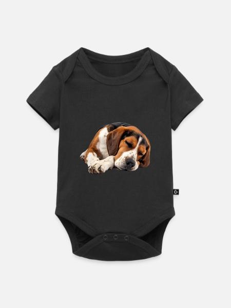 American Foxhound - Baby Premium Kurzarmbody - Schwarz