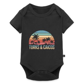 Turks- und Caicosinseln - Baby Premium Kurzarmbody - Schwarz - Vorne