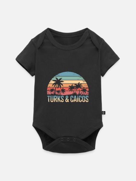 Turks- und Caicosinseln - Baby Premium Kurzarmbody - Schwarz