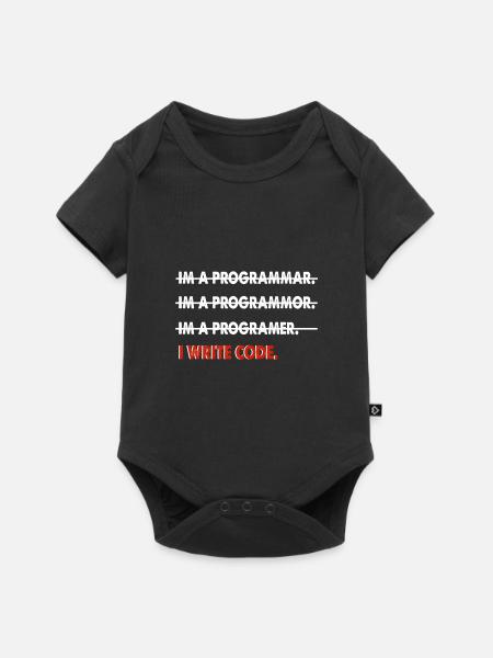Cadeau drôle de codeur - Body à manches courtes Premium Bébé - noir