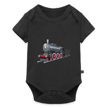 train - Baby Premium short-sleeve bodysuit - black - Front