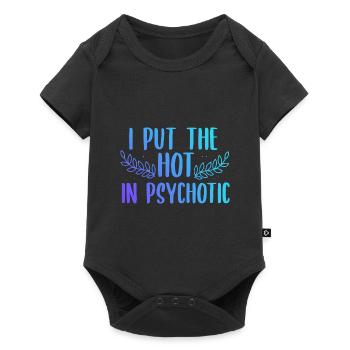 J’ai mis le chaud dans psychotique pastel goth soft grunge - Body à manches courtes Premium Bébé - noir - Devant