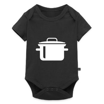 cooking pot symbol - Baby Premium short-sleeve bodysuit - black - Front