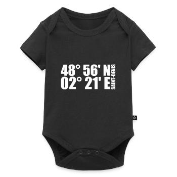 Saint-Denis coordinates - Baby Premium short-sleeve bodysuit - black - Front