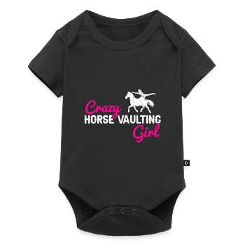 Conception acrobatique de voûte et cheval équestre - Body à manches courtes Premium Bébé - noir - Devant