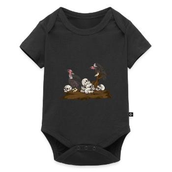 Skull Birds of Prey Bird of Prey Gift Vulture - Baby Premium short-sleeve bodysuit - black - Front