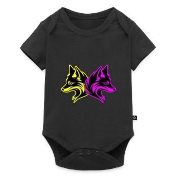 Fox Animal - Baby Premium short-sleeve bodysuit - black - Front