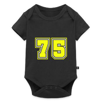 75 number symbol - Baby Premium short-sleeve bodysuit - black - Front