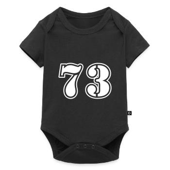 73 Zahl Symbol - Baby Premium Kurzarmbody - Schwarz - Vorne