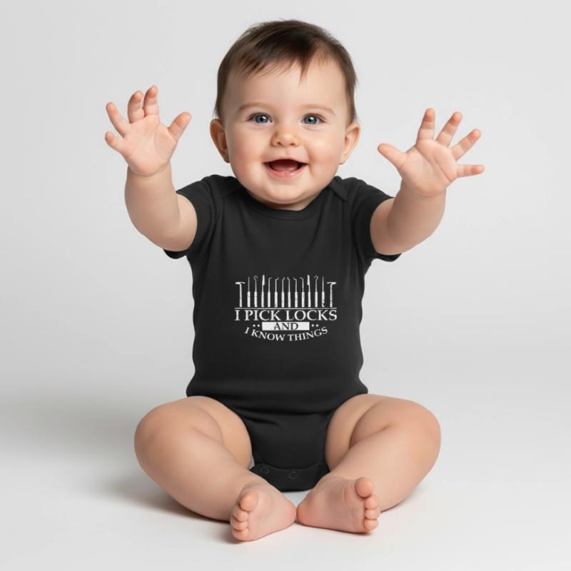 Conceptions de service de déverrouillage Lockpicking Lock Picking Body à manches courtes Premium Bébé