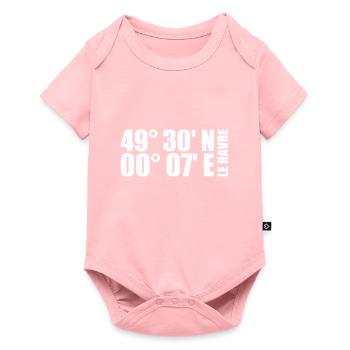 Le Havre Coordinates - Baby Premium short-sleeve bodysuit - rose - Front