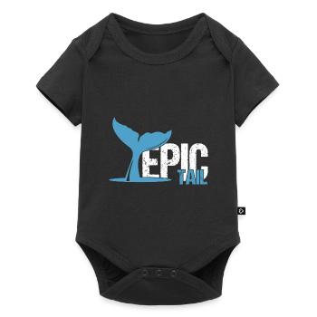 Orca Beobachtung für Buckelwale und Meerwale - Baby Premium Kurzarmbody - Schwarz - Vorne