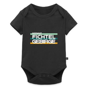 Heimat Fichtelgebirge retro - Baby Premium Kurzarmbody - Schwarz - Vorne