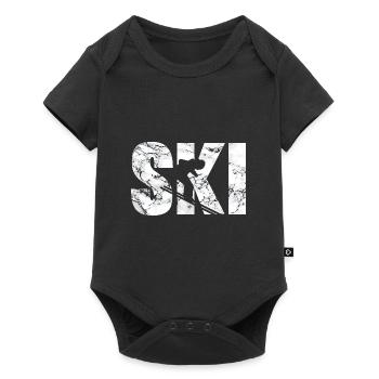 To ski - Baby Premium short-sleeve bodysuit - black - Front