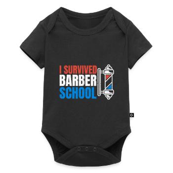 Barber Barbier Coiffeur homme Barbershop - Body à manches courtes Premium Bébé - noir - Devant