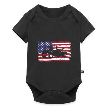 Tow truck Towing service Tow truck - Baby Premium short-sleeve bodysuit - black - Front
