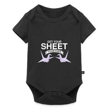 Conception d'origami Kirigami coloré - Body à manches courtes Premium Bébé - noir - Devant