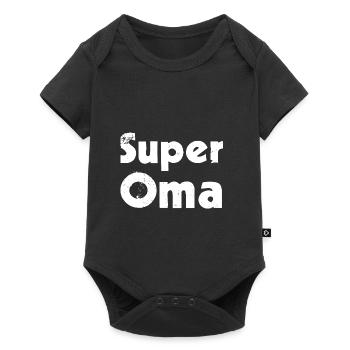 Super Oma - Baby Premium Kurzarmbody - Schwarz - Vorne