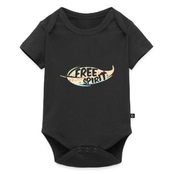 Free Spirit / - Baby Premium Kurzarmbody - Schwarz - Vorne