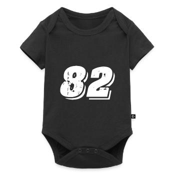 82 Zahl Symbol - Baby Premium Kurzarmbody - Schwarz - Vorne
