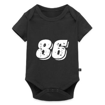 Symbole numérique 86 - Body à manches courtes Premium Bébé - noir - Devant