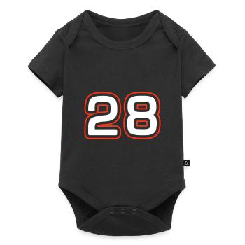 28 Zahl symbol - Baby Premium Kurzarmbody - Schwarz - Vorne