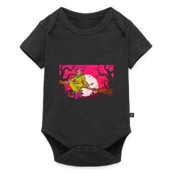 Halloween Pumpkin Bat Full Moon Gift Sorcière - Body à manches courtes Premium Bébé - noir - Devant