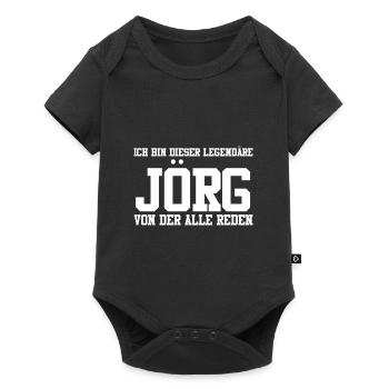 Jörg Name Design - Baby Premium Kurzarmbody - Schwarz - Vorne