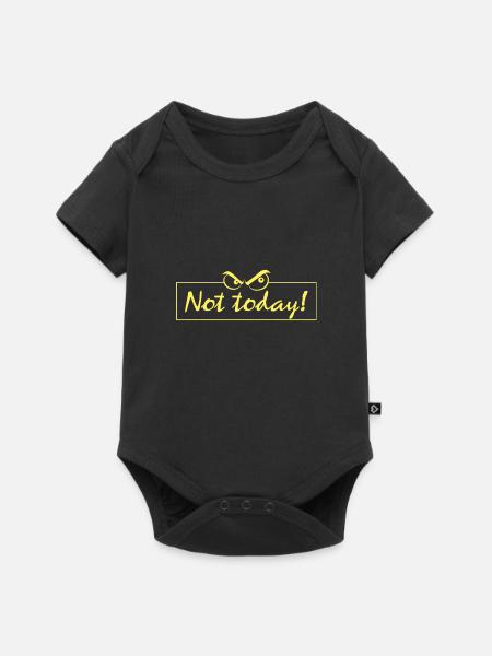 Not today - Baby Premium Kurzarmbody - Schwarz