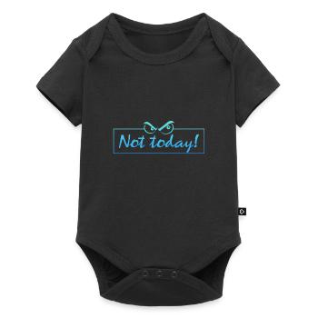 not today - Baby Premium Kurzarmbody - Schwarz - Vorne