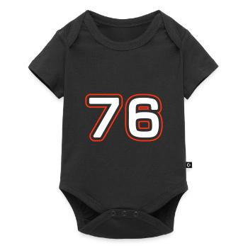 Symbole numérique 76 - Body à manches courtes Premium Bébé - noir - Devant