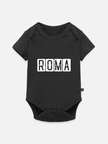 Roma Flughafentafel - Baby Premium Kurzarmbody - Schwarz
