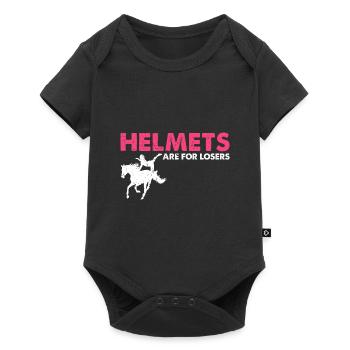 Conception acrobatique de voûte et cheval équestre - Body à manches courtes Premium Bébé - noir - Devant