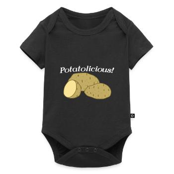 Funny Quote Potatolicious Potatoe Fan Hobby Chef - Baby Premium short-sleeve bodysuit - black - Front