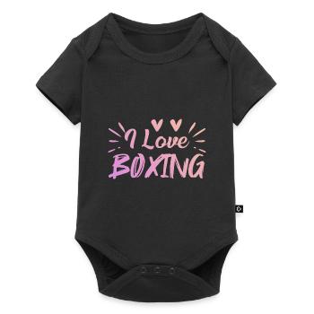 I love boxing - Baby Premium short-sleeve bodysuit - black - Front