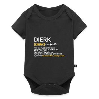 Dierk - Baby Premium Kurzarmbody - Schwarz - Vorne