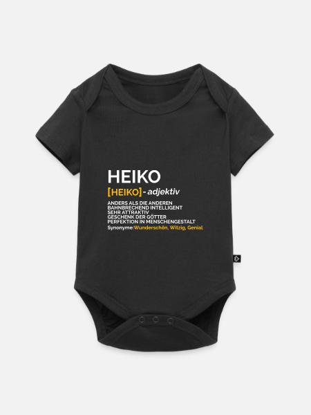 Heiko - Baby Premium Kurzarmbody - Schwarz