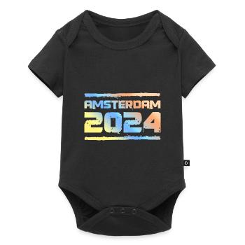 Amsterdam 2024 Colorful - Baby Premium short-sleeve bodysuit - black - Front