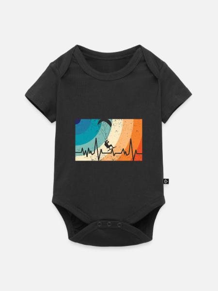 Kitesurfing - Baby Premium Kurzarmbody - Schwarz