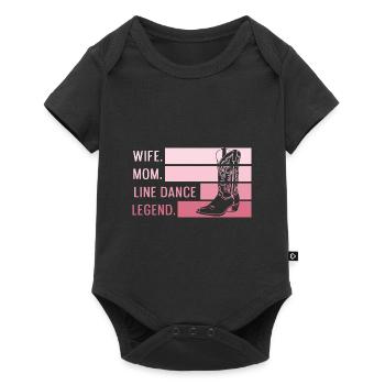 Ehefrau. Mutter. Line Dance Legende. Zitat für - Baby Premium Kurzarmbody - Schwarz - Vorne