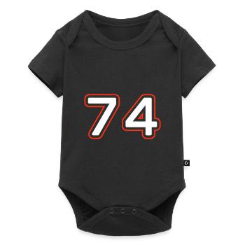 Symbole numérique 74 - Body à manches courtes Premium Bébé - noir - Devant