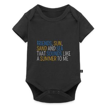 Friends, sun, sand and sea, that's summer - Baby Premium short-sleeve bodysuit - black - Front
