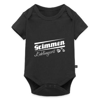 Grimmen - Lieblingsort mit Stadtnamen - Baby Premium Kurzarmbody - Schwarz - Vorne