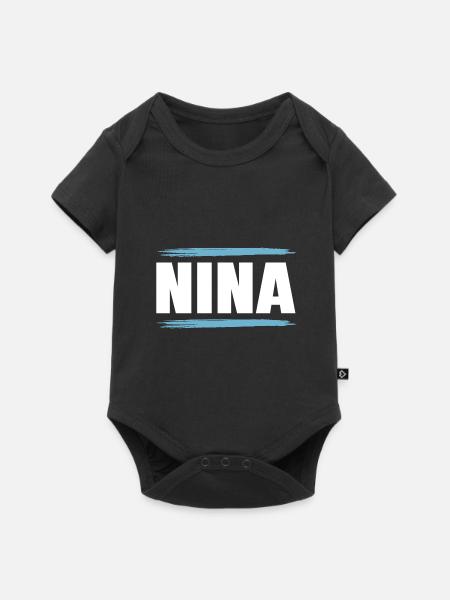 Nina - Baby Premium Kurzarmbody - Schwarz