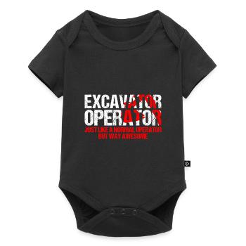 Excavator operator for excavators and sand excavators - Baby Premium short-sleeve bodysuit - black - Front