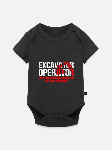 Baggerführer für Bagger und Sandbagger - Baby Premium Kurzarmbody - Schwarz
