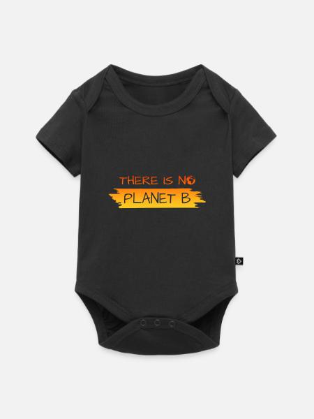there is no planet b - Baby Premium Kurzarmbody - Schwarz