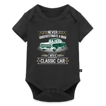 Oldtimer Classic Car Schnauferl Retro Vintage Auto - Baby Premium short-sleeve bodysuit - black - Front